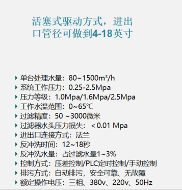 吸咀式全自动清洗过滤器过滤精度